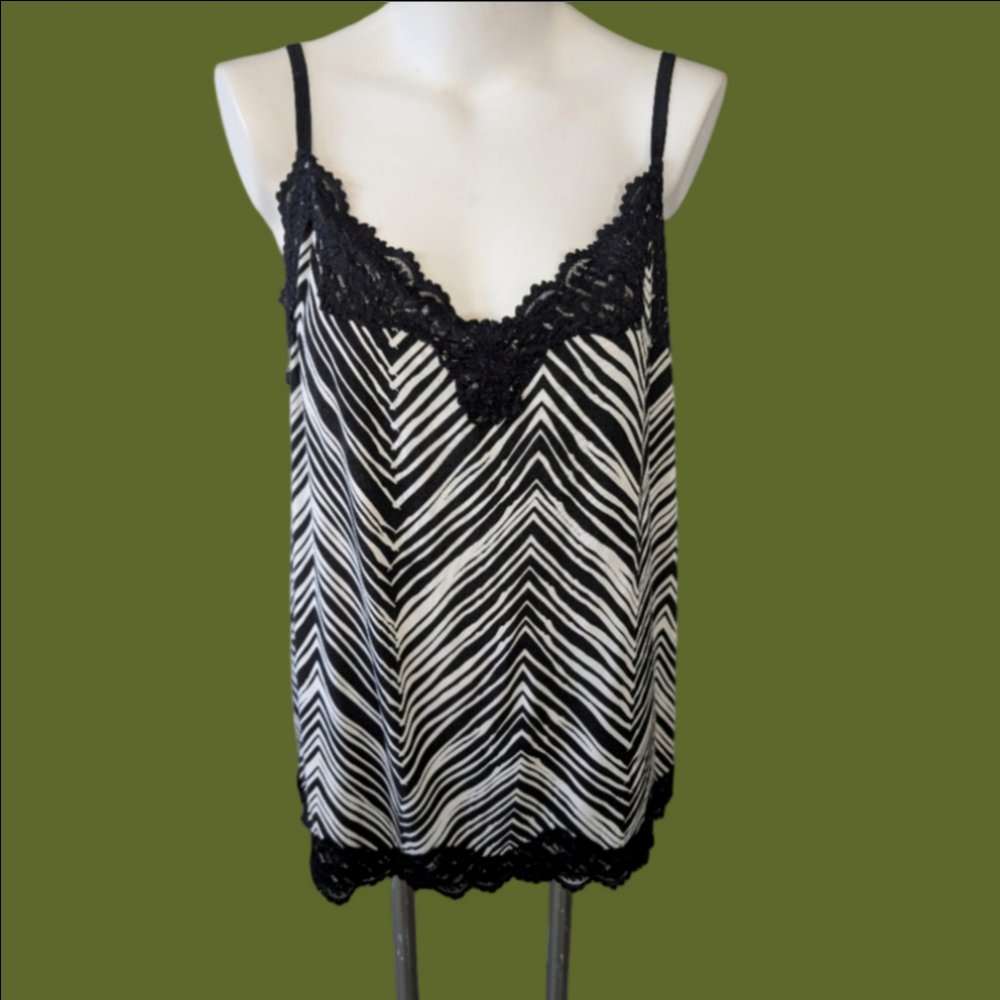 Cami Top Lane Bryant Lace Tank In  Zebra Print Lace Top And Bottom Cami 22/24